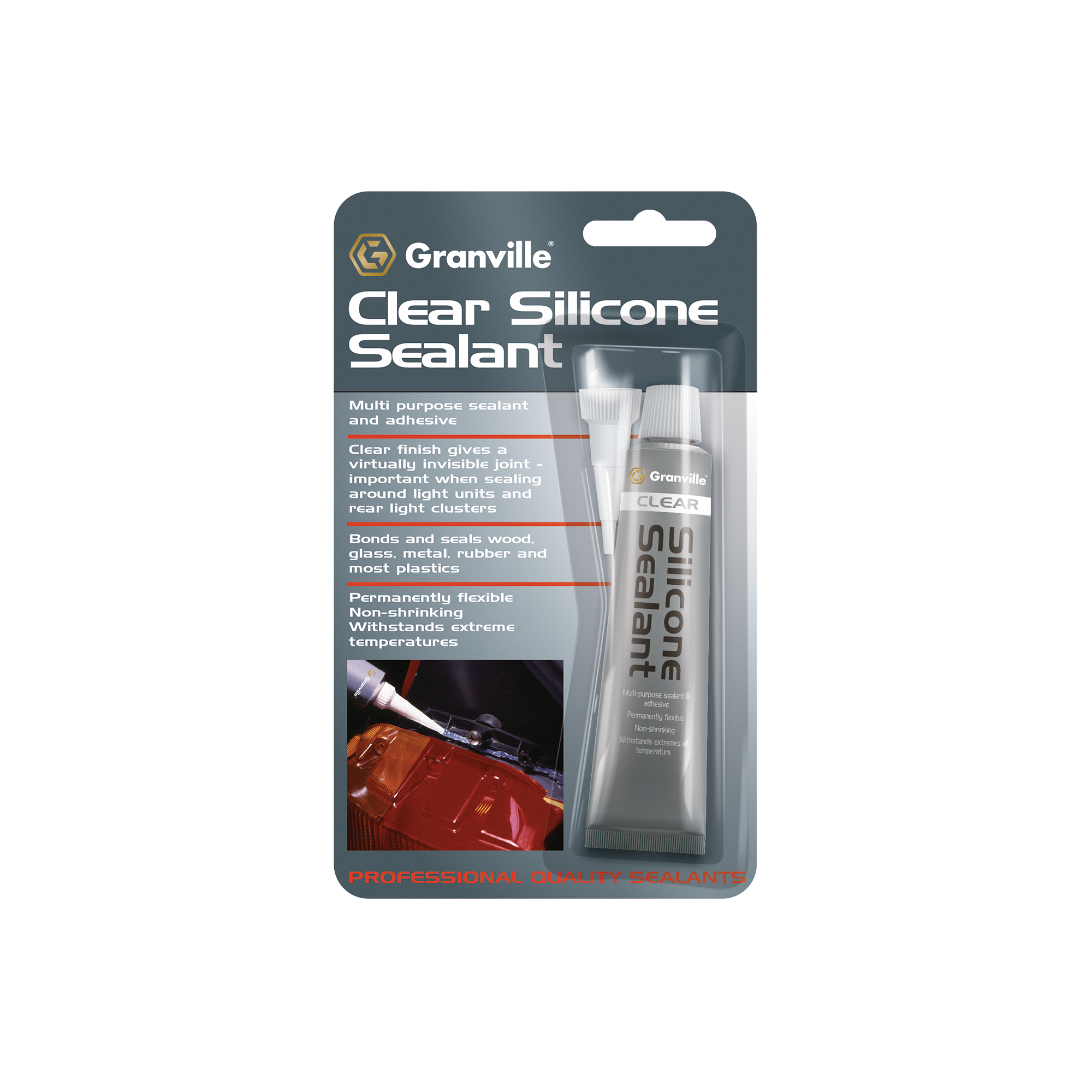 Granville Mastic silicone transparent imperméable pour pare-brise et fenêtre 40 g