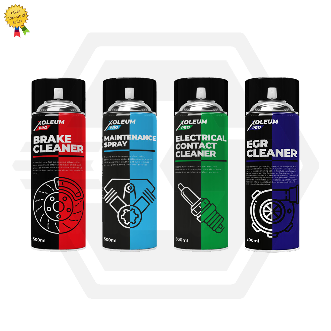 Xoleum Pro Spray Essential Set 4 Pack Brake, EGR, Electrical Cleaner Maintenance