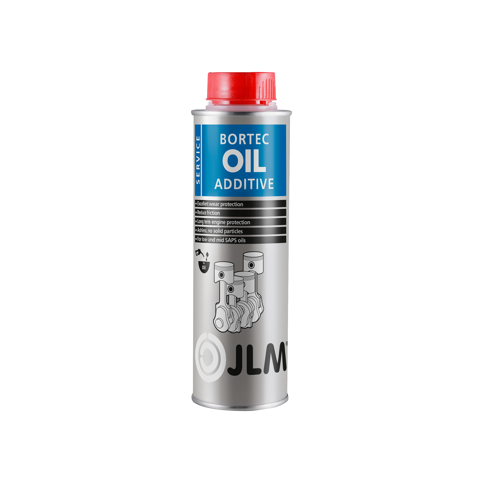 JLM BorTec Additif d'huile de réduction de friction Protection améliorée restaure 250ML