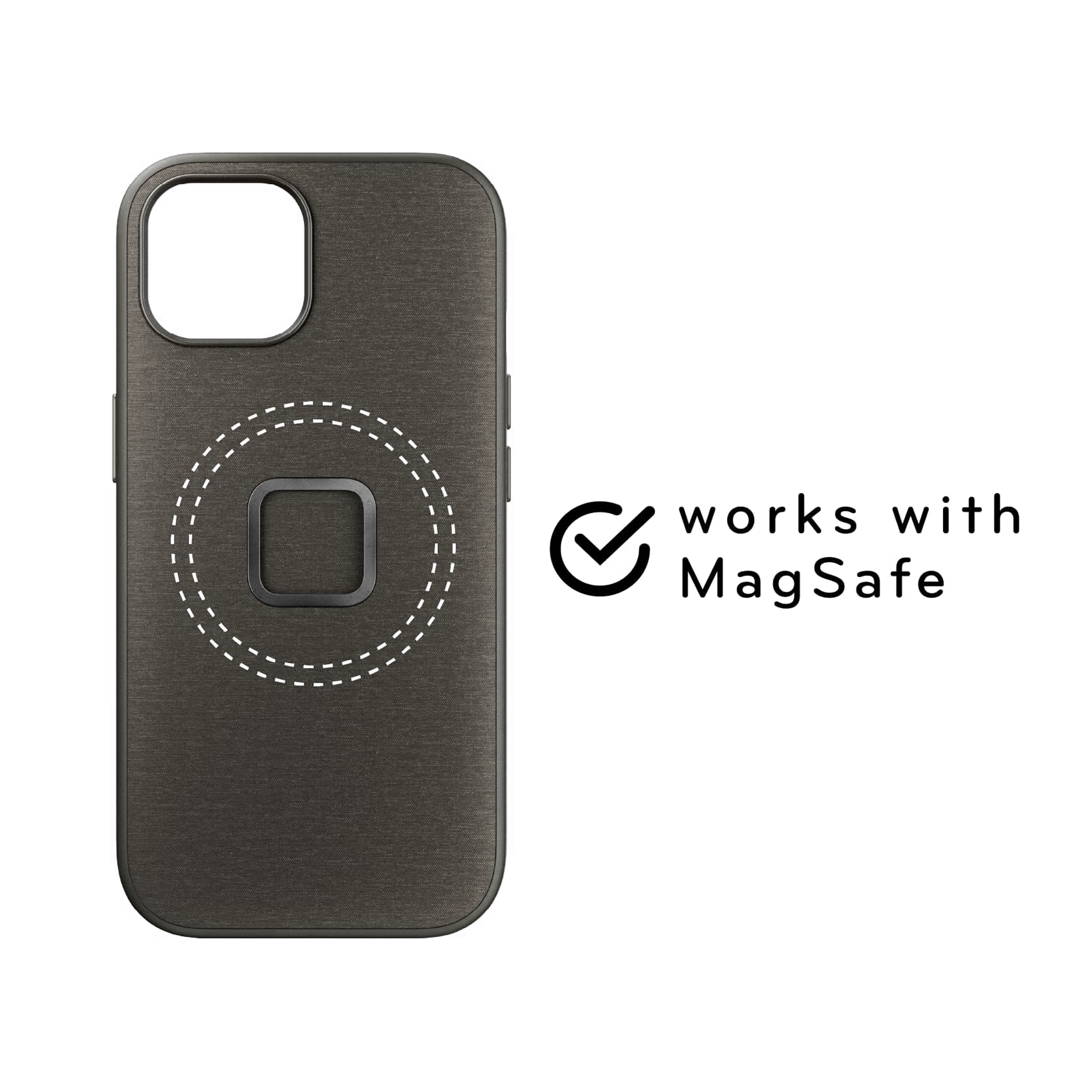 PEAK DESIGN iPhone 15 Shelled Fabric Case - Charcoal Grey
