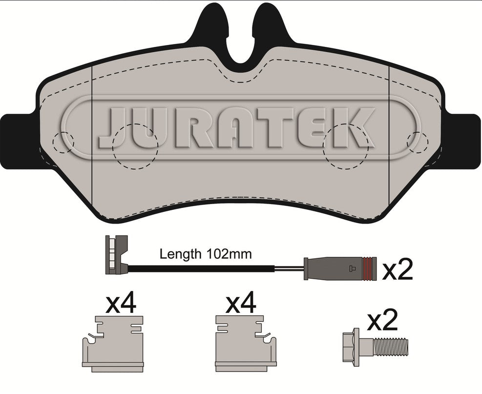 JURATEK Brake Pad Set Rear JCP116