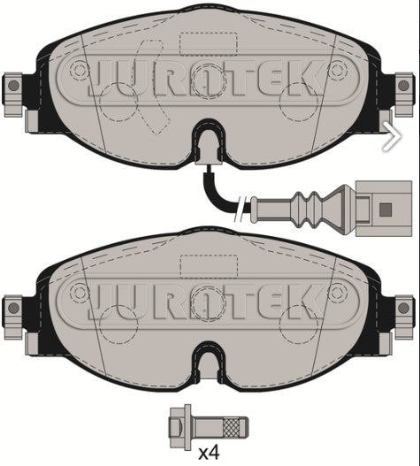 JURATEK Brake Pad Set Front JCP4265