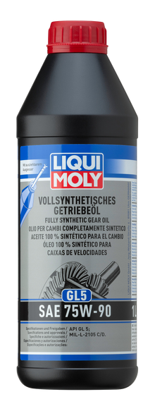 75W90 Fully Synthetic Gear Oil GL5 SAE 1 Litres