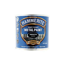 Hammerite Direct To Rust Peinture métal NOIR LISSE Sans Prime Séchage Rapide 250ml