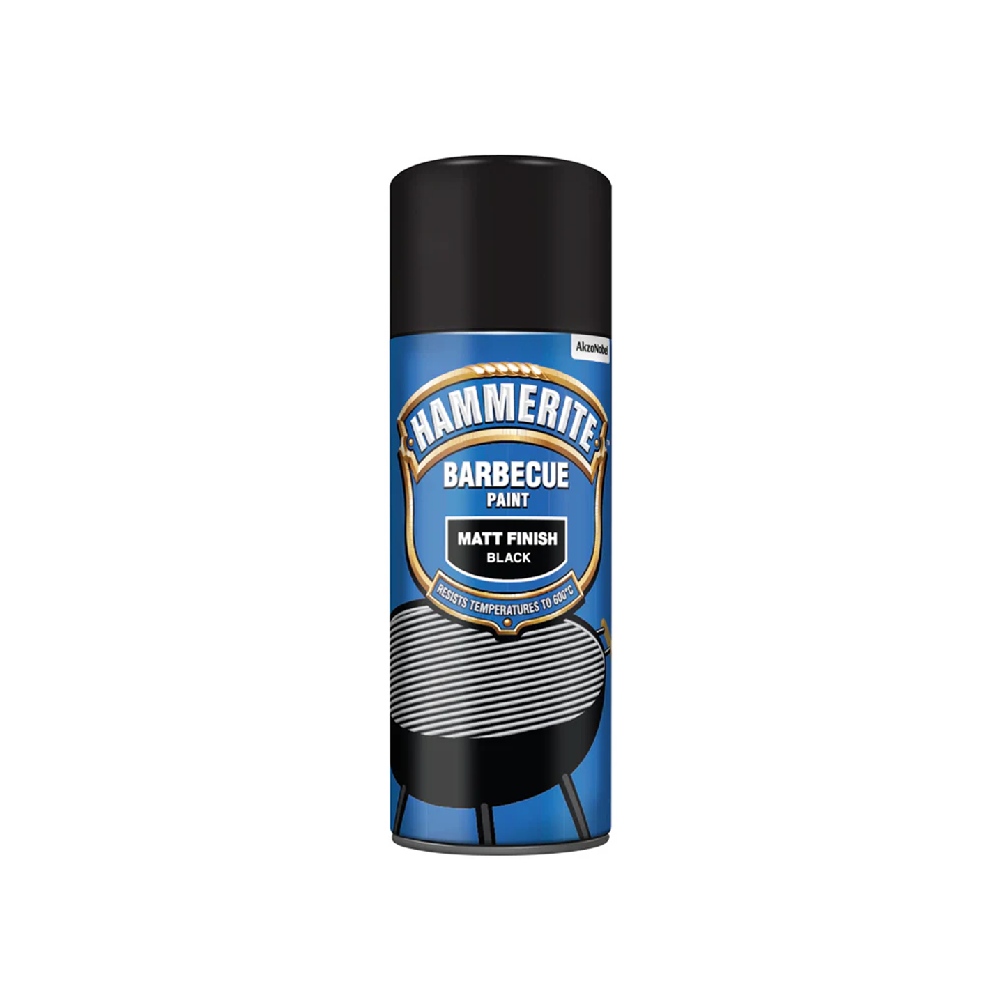 Hammerite BBQ Black Spray Paint 400ml - Matt Finish