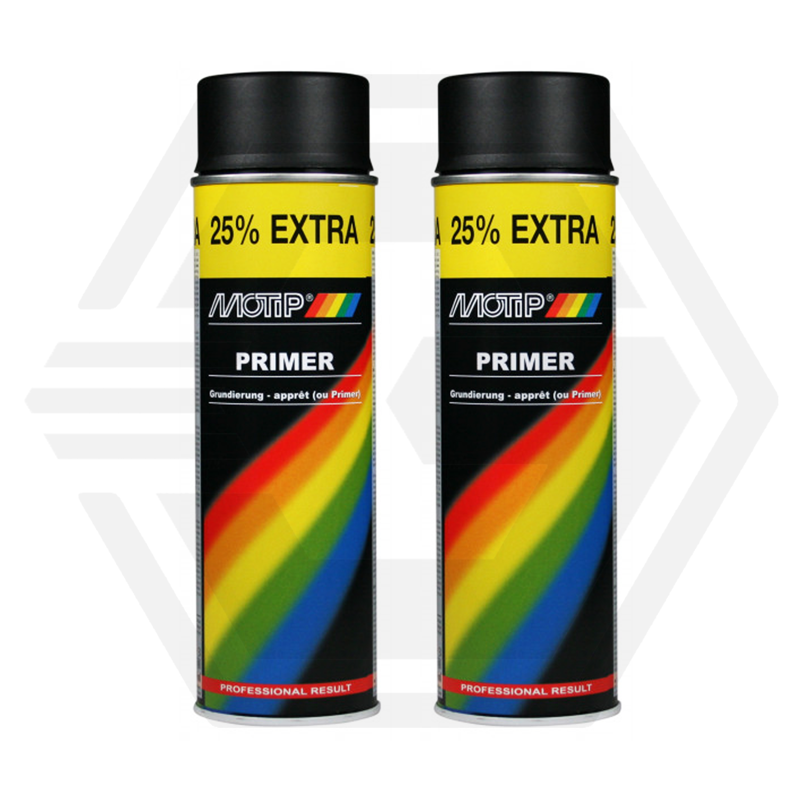 2 x MOTIP BLACK PRIMER FILLER 500ML -For Automotive Car Bodies Spray Paint - NEW