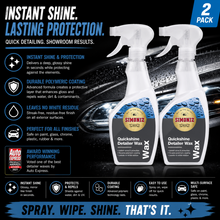 2 x Simoniz Quickshine Detailer Wax Instant Car Polymeric Coating Spray-on 500ML