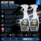 2 x Simoniz Quickshine Detailer Wax Instant Car Polymeric Coating Spray-on 500ML