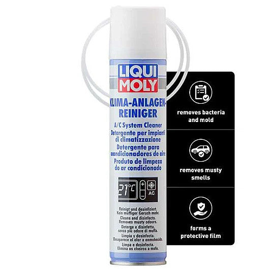 3 x Liqui-Moly A/C System Cleaner Spray 250ml Remove Bacteria & Mold With Straw