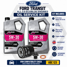 FORD TRANSIT 2.0 EcoBlue Oil Filter Service Kit + 5W30 FORD OIL 2021 Onwards