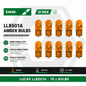 10 X LUCAS LLB501A CAPLESS AMBER SIDE LIGHT INDICATOR BULBS - 12V 5W W2.1x9.5d