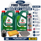 FORD TRANSIT 16-21 2.0L EcoBlue SERVICE FILTERS + GENUINE CASTROL 0W30 + FLUSH