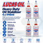 4 x Lucas Heavy Duty Oil Stabilizer Restore Engine Oil Gearbox Treatment 946mL
