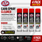 4 x STP Carb Cleaner Spray Carburettor Intake Spray Cleaner Professional 500ML