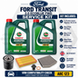 FORD TRANSIT 16-21 2.0L EcoBlue FULL SERVICE FILTERS + GENUINE CASTROL 0W30 OIL