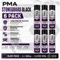 6 X PMA STONE GUARD BLACK 500ML - CAR LOWER UNDERBODY SPRAY PAINT PROTECTANT