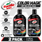 2 x Turtle Wax Color Magic Car Paintwork Polish Restores Faded 500ml Jet Black