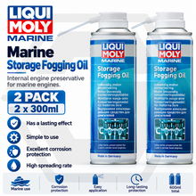 2 x Liqui Moly Marine Storage Fogging Oil Spray 300ml - Long Protection - 25033