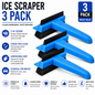 3x Car Van Home 3in1 Window Demister Pad, Frost Snow Ice Scraper & Sponge Simply