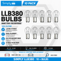 10 x SIMPLY 380 BULBS - BRAKE - STOP - TAIL LIGHT LLB380 12V 21W P21/5W