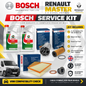 RENAULT MASTER 2.3 dCi Full BOSCH Service Kit + 10L CASTROL GTX 5W-30 RN17 Oil