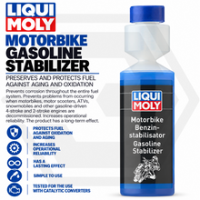 Liqui Moly Motor Bike Fuel Petrol Stabiliser Additive 250ml - Treats 50L Fuel