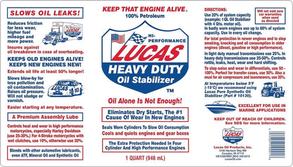 4 x Lucas Heavy Duty Oil Stabilizer Restore Engine Oil Gearbox Treatment 946mL