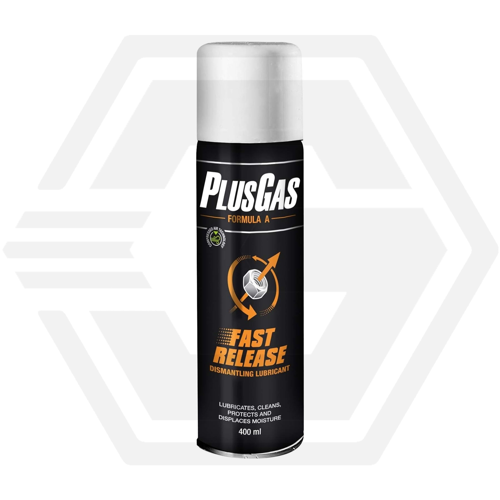 12 x PLUS GAS Fast Release 400ML - Dismantling Oil Lubricant Penetrating Fluid