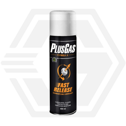12 x PLUS GAS Fast Release 400ML - Dismantling Oil Lubricant Penetrating Fluid
