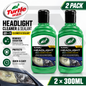2 x Turtle Wax Headlight Restorer And Sealant Liquid 300ml - Improve Brightness