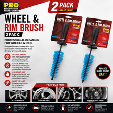 2x SUPERIOR CONICAL ALLOY WHEEL BRUSH - EXTRA LONG - SOFTER BRISTLES - DETAILING