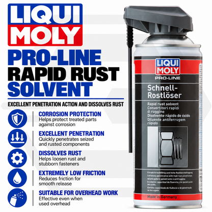 Liqui Moly Pro-Line Rapid Rust Solvent 400ml Aerosol - Dissolves Rust and Dirt