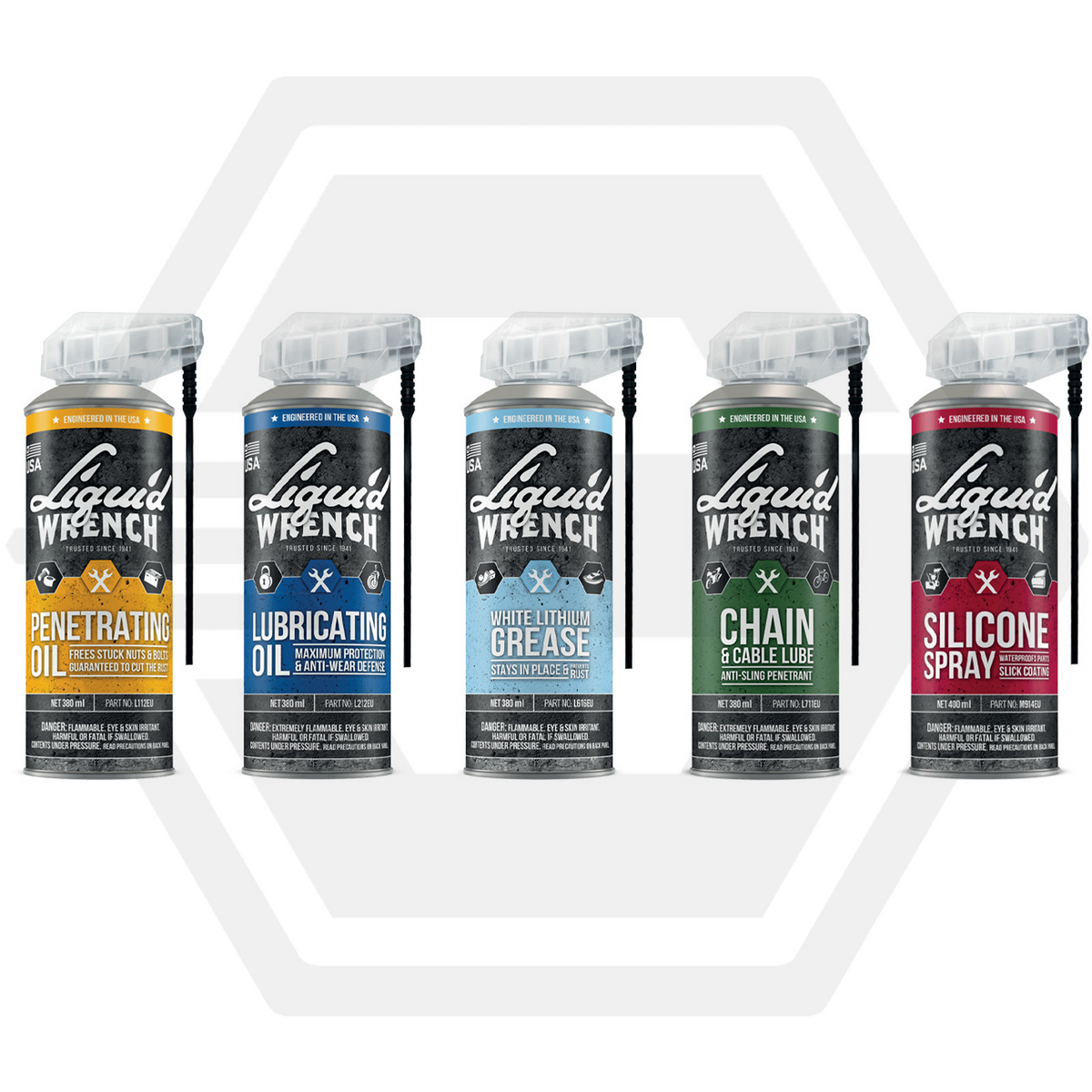 LIQUID WRENCH Smart Straw 5 PACK Bundle - Penetrate, Silicone, Lubricate, Chain