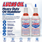 2 x Lucas Heavy Duty Oil Stabilizer Restore Engine Oil Gearbox Treatment 946mL