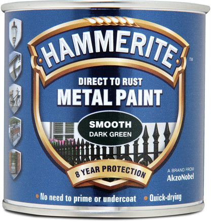 Hammerite Direct To Rust Quick Drying Metal Paint - Various Colours - 250ml
