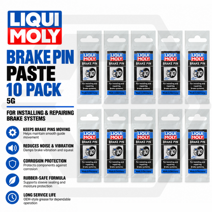 10 x Liqui Moly Brake Pin Paste Lubcricant Grease Packet 5g - 21119