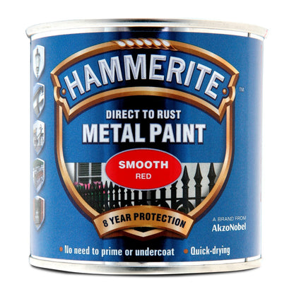 Hammerite Direct To Rust Quick Drying Metal Paint - Various Colours - 250ml