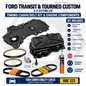FORD TRANSIT 2.0 ECOBLUE - Timing Belt Kit + 3 Belts + Timing Cover + Sump Pan