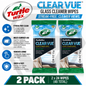 2 x Turtle Wax ClearVue Glass Cleaner Wipes Quick & Easy Streak Free Glass Wipes