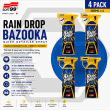 4 Soft99 RAIN DROP BAZOOKA - 5-IN-1 Quick Detailer Car Spray Coating Protection