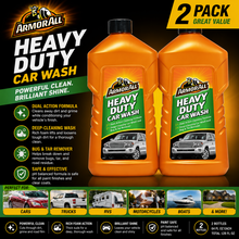 2 x ArmorAll Heavy Duty Car Wash Shampoo Cleaning Formula Bug & Tar Remover 1L