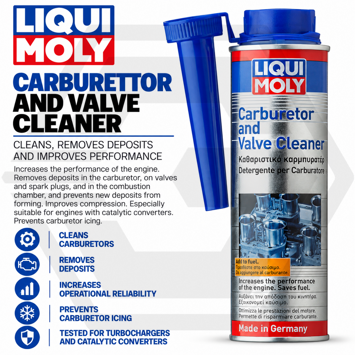 Liqui Moly MTX Carburetor Carb & Valve Cleaner - Petrol Additive 300ml - 1818