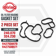 Oil Filter Housing Gasket Set Fits BMW 1 3 5 SERIES X1 X3 Z4 - 240.070 - 324.230