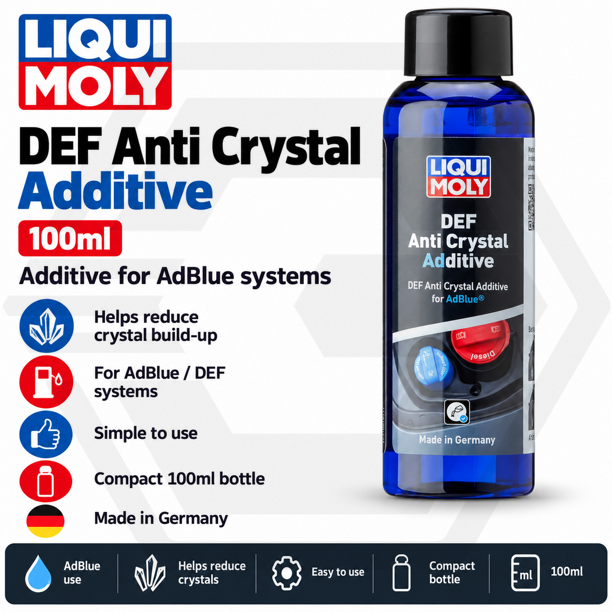 Liqui Moly DEF Anti Crystal Additive 100ML - Reduces Deposits & Cleans 21801