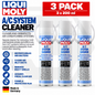 3 x Liqui-Moly A/C System Cleaner Spray 250ml Remove Bacteria & Mold With Straw