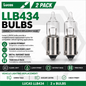 2 x LUCAS LLB434 CAR SIDELIGHT BULBS - BAX9S 12V 6W H6W - CLEAR HALOGEN NEW