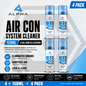 4 x ALPHA Air Con Cleaner 150ml - Car Sanitiser & Deodoriser - FRESH SCENT