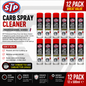 12 x STP Carb Cleaner Spray Carburettor Intake Spray Cleaner Professional 500ML