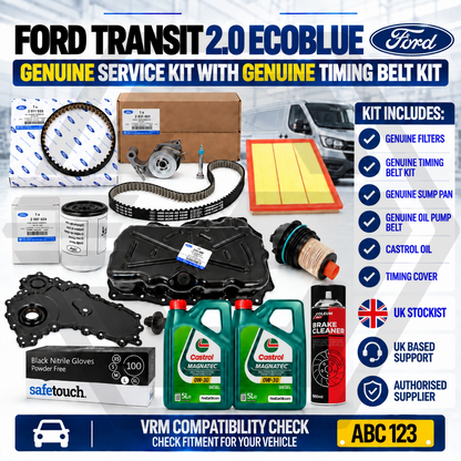 GENUINE FORD TRANSIT 2.0 ECOBLUE - SERVICE KIT + TIMING BELT KIT AND OIL 10L