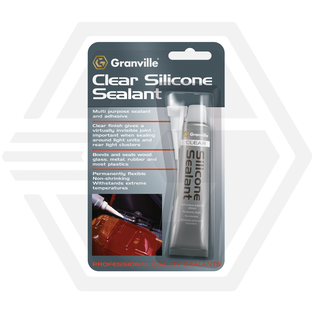 Granville Clear Silicone Sealant Waterproof Windscreen Sealer Window Sealant 40g
